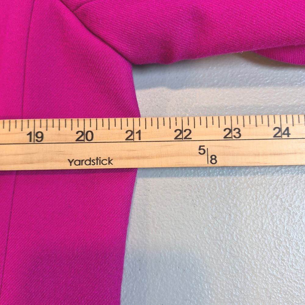 Vtg Classiques Entier Womens Pink Double Breasted Wool Blazer Oversized Size‎ XL - Picture 10 of 13